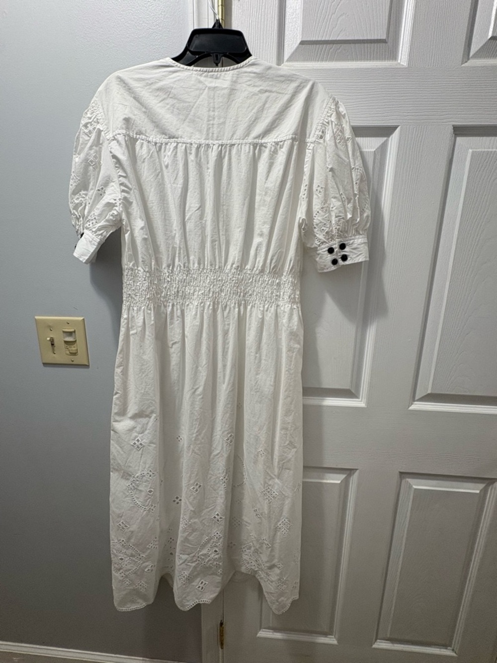 GANNI Broderie Anglaise‎ Midi Dress Size 38/ US Size 6 - Picture 3 of 6